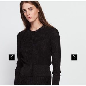Sandro Metallic effect cropped cardigan（brand new）
